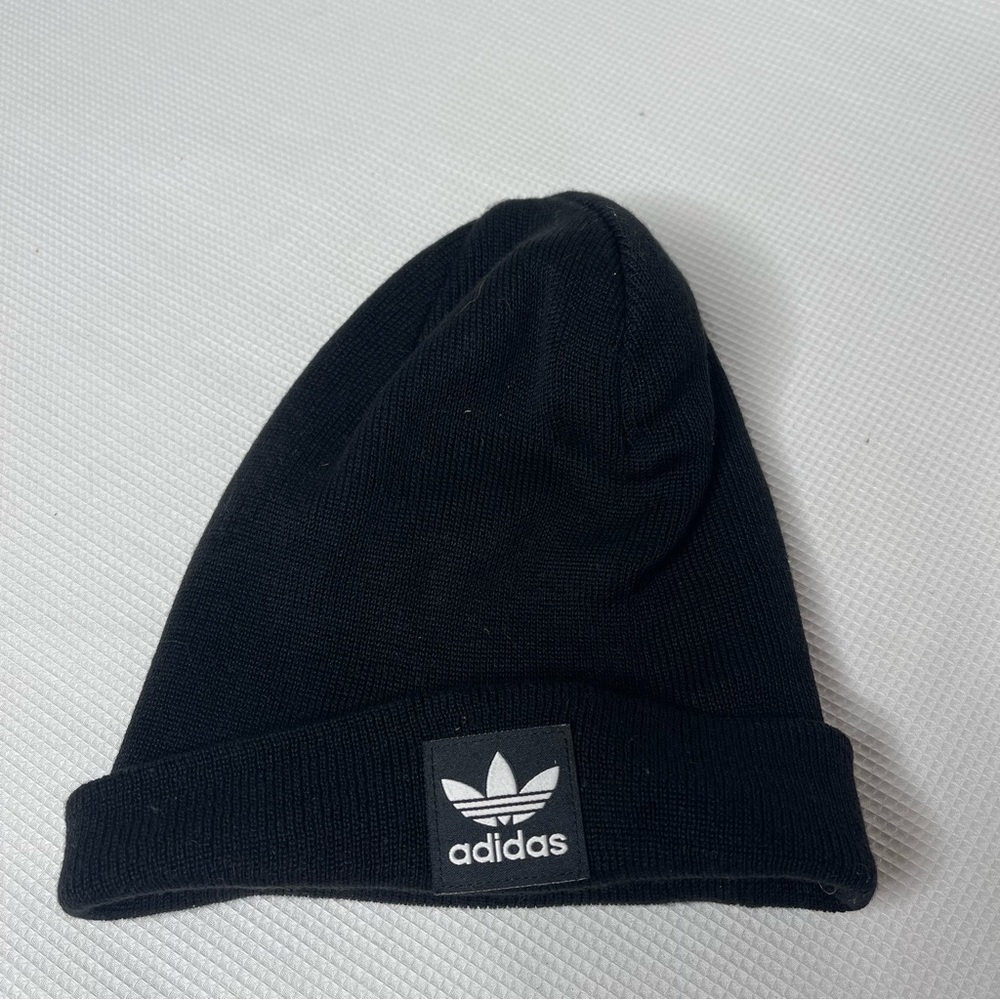 Adidas‎ black knit beanie toboggan hat